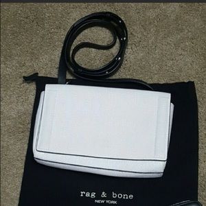 RAG & BONE Aston Mini crossbody in white and black